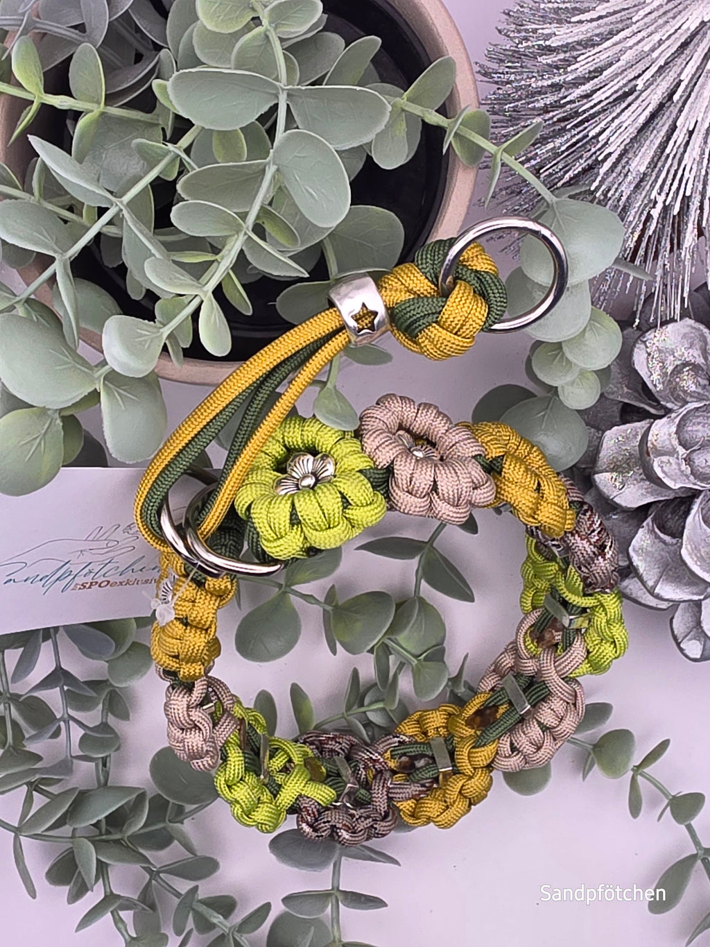 Paracord Blumenhalsband 32cm