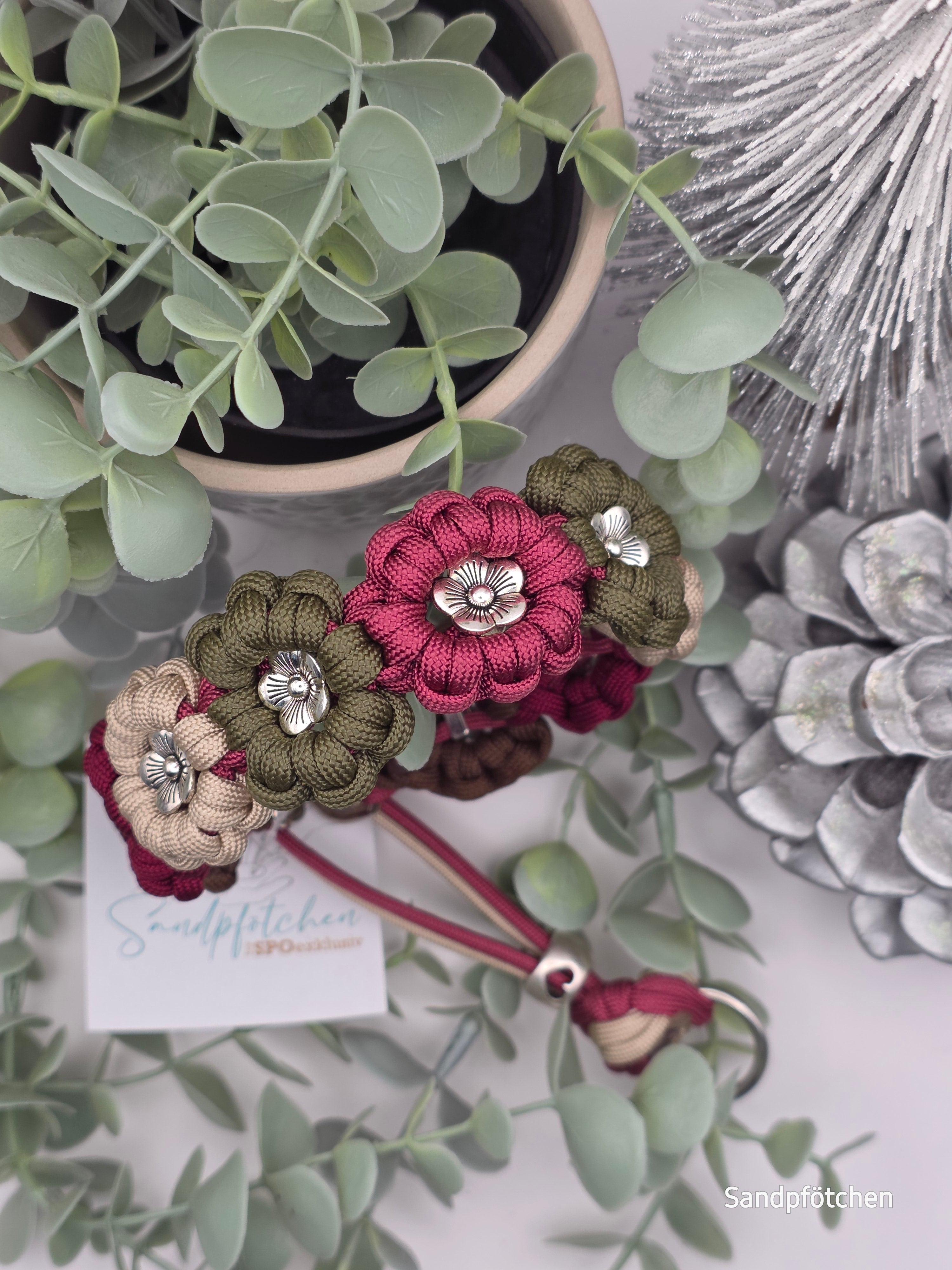 Paracord Blumenhalsband 30cm